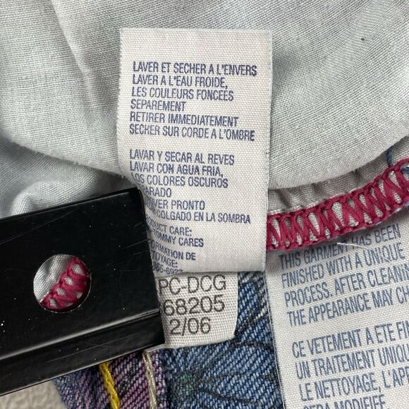 Tommy Hilfiger Womens 10 Floral Lined Jeans Loose Fit Straight Y2K Retro Denim - Picture 7 of 16